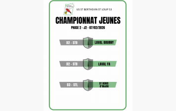 AVANT MATCH - CHAMPIONNAT JEUNES - Ph2 - J2 - 07/02/2026