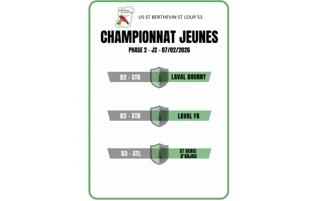 AVANT MATCH - CHAMPIONNAT JEUNES - Ph2 - J2 - 07/02/2026