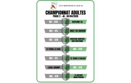 Jour de match ! Vendredi 3 Avril 2026